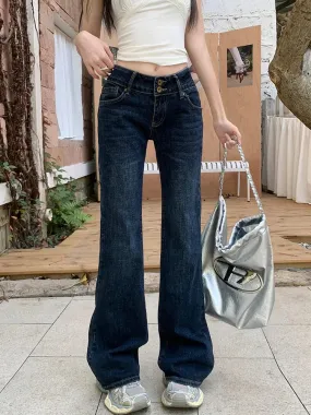 Retro Low Waist Flare Bell-bottoms Jeans