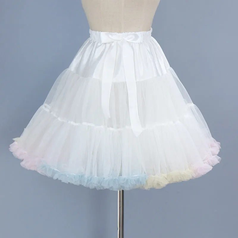 Retro Rainbow Petticoat Tutu Underskirt