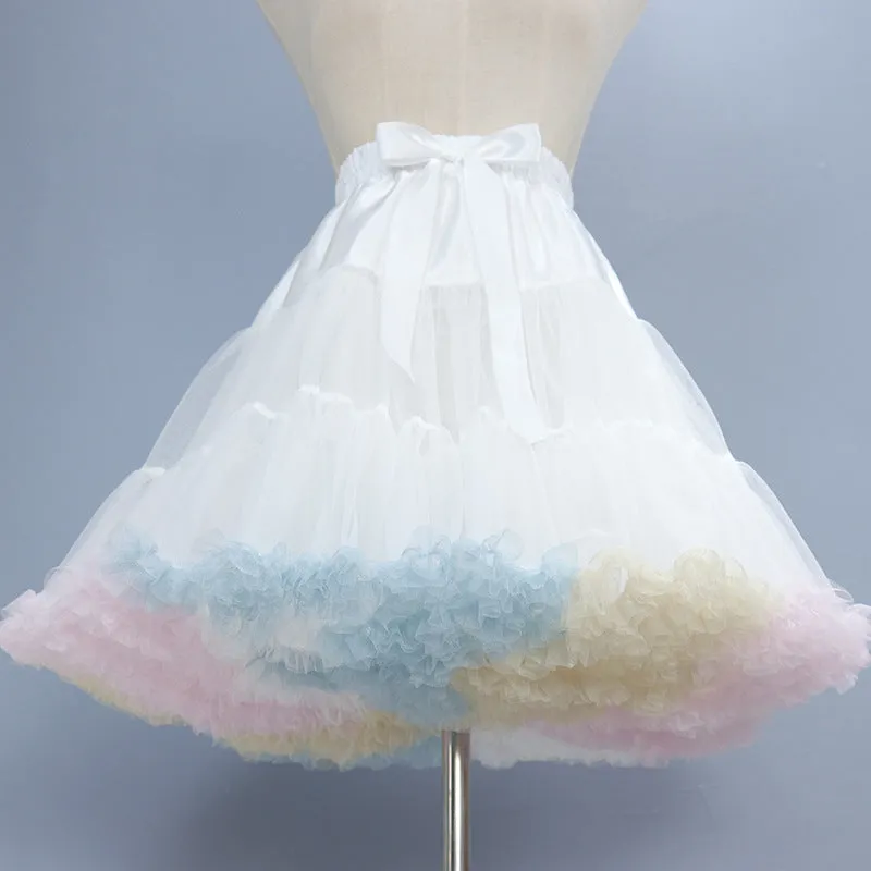 Retro Rainbow Petticoat Tutu Underskirt