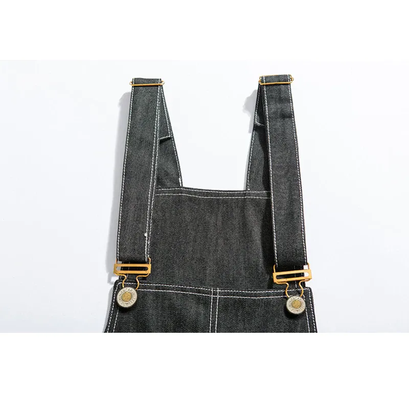 Retro Washed Denim Overalls