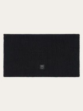 Rib knit scarf - Black Jet