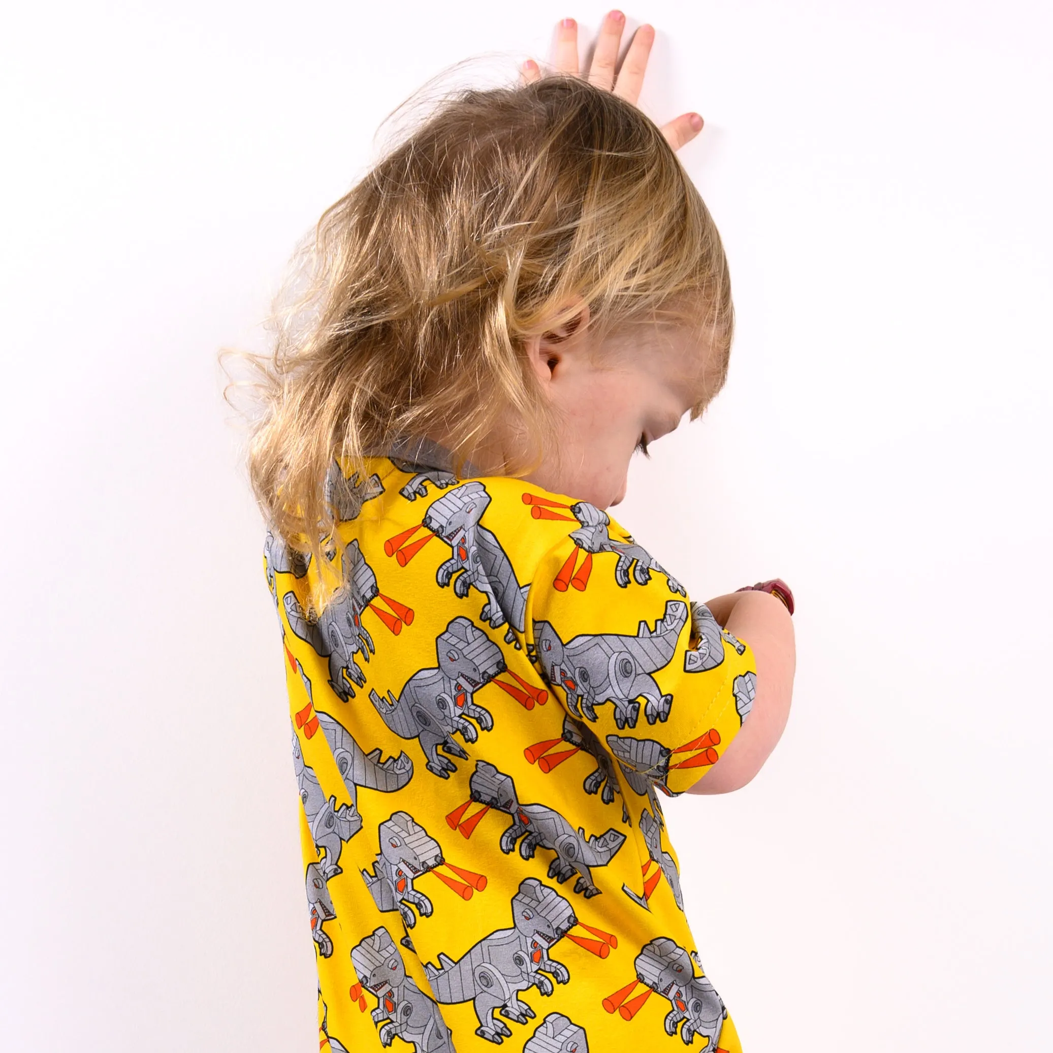 Robo Dino print Shortie Romper