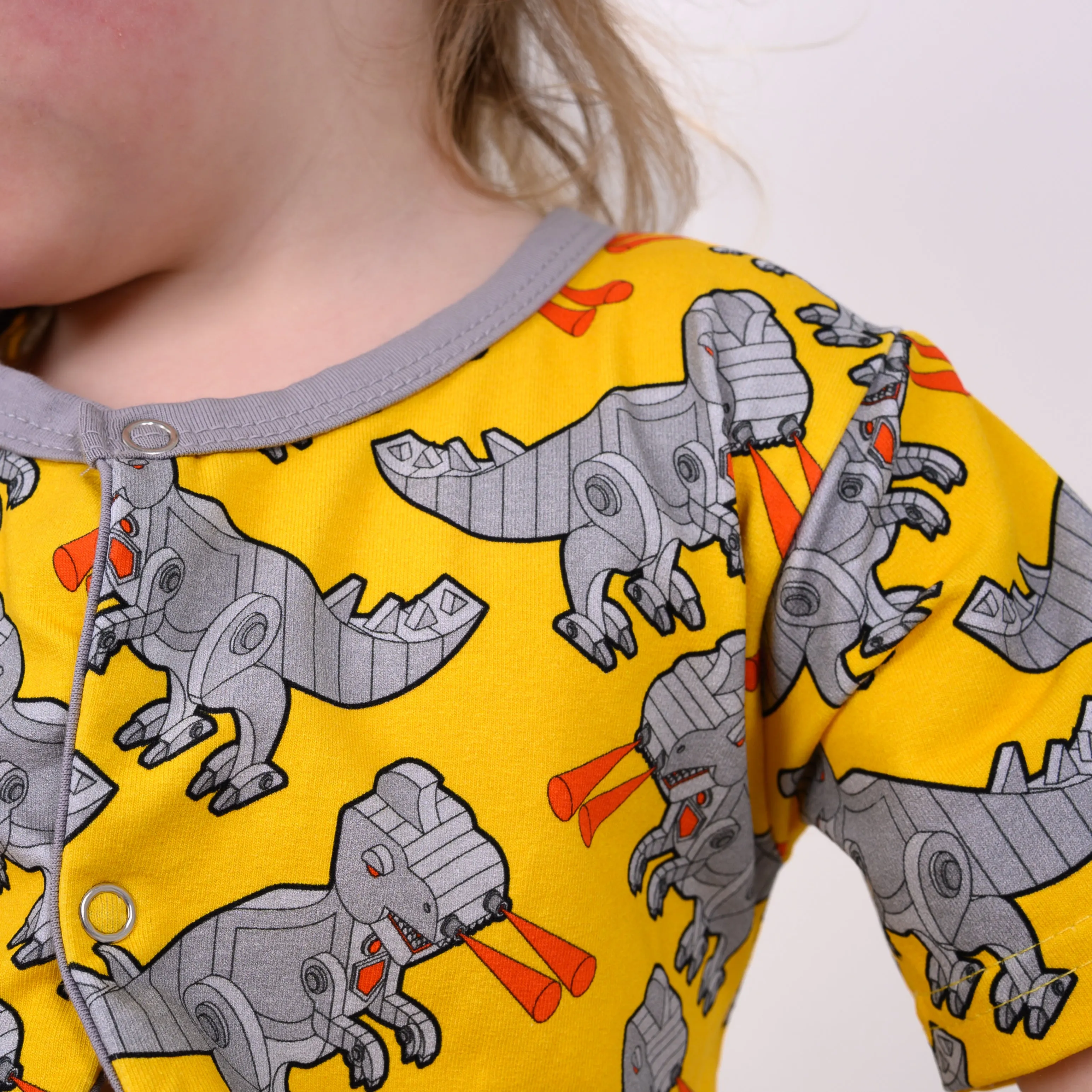 Robo Dino print Shortie Romper