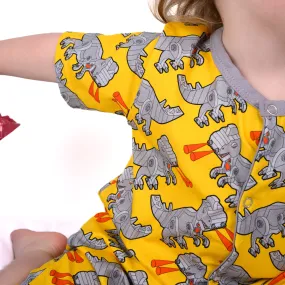 Robo Dino print Shortie Romper