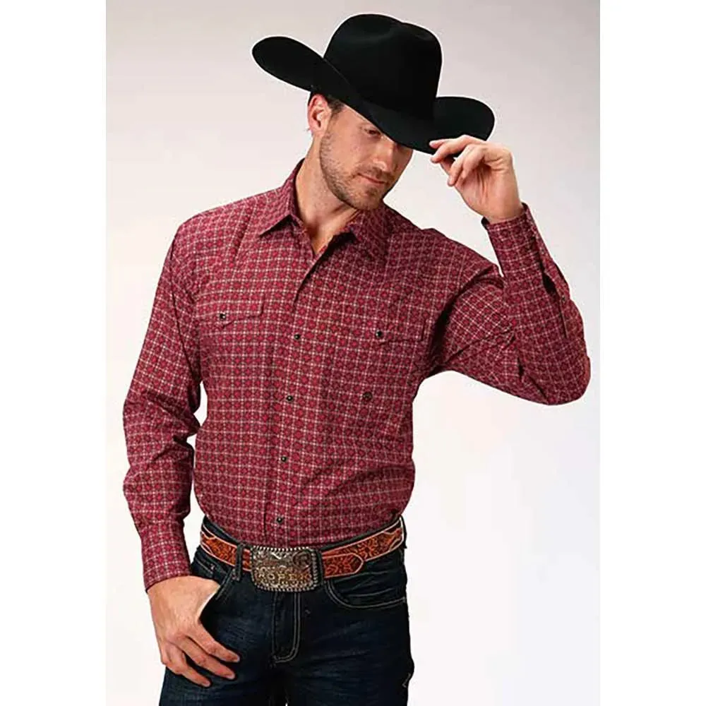 Roper Red Ridge Foulard (Red) - Mens Western Shirt