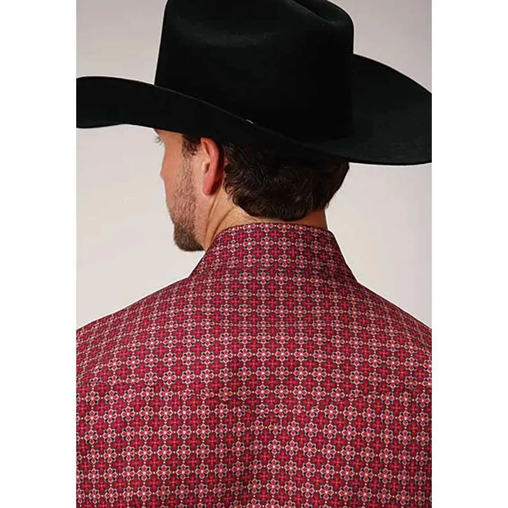 Roper Red Ridge Foulard (Red) - Mens Western Shirt