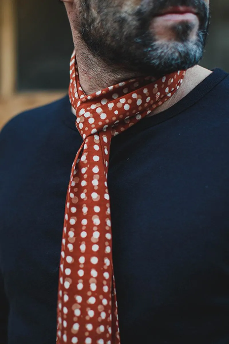 Rust Dot Japanese scarf