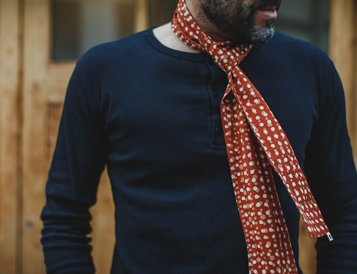 Rust Dot Japanese scarf