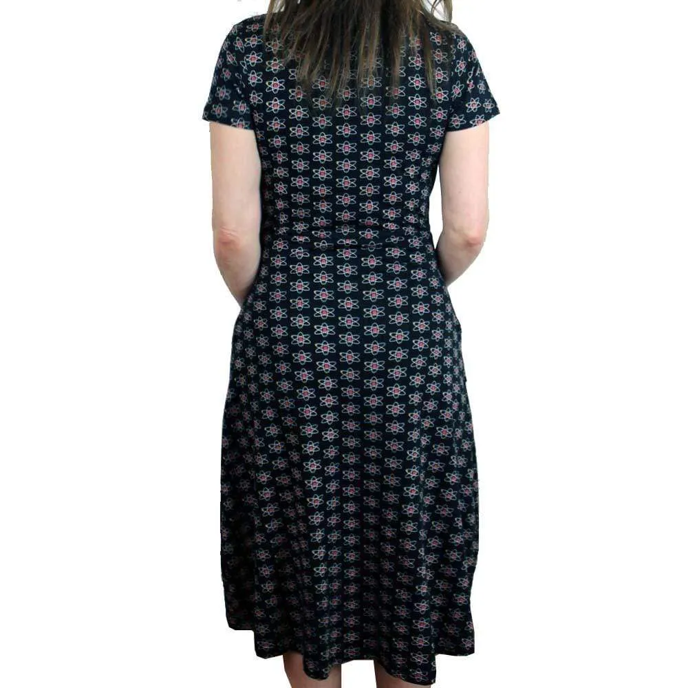 Rutherford-Bohr Model Atom Faux Wrap Grace Dress