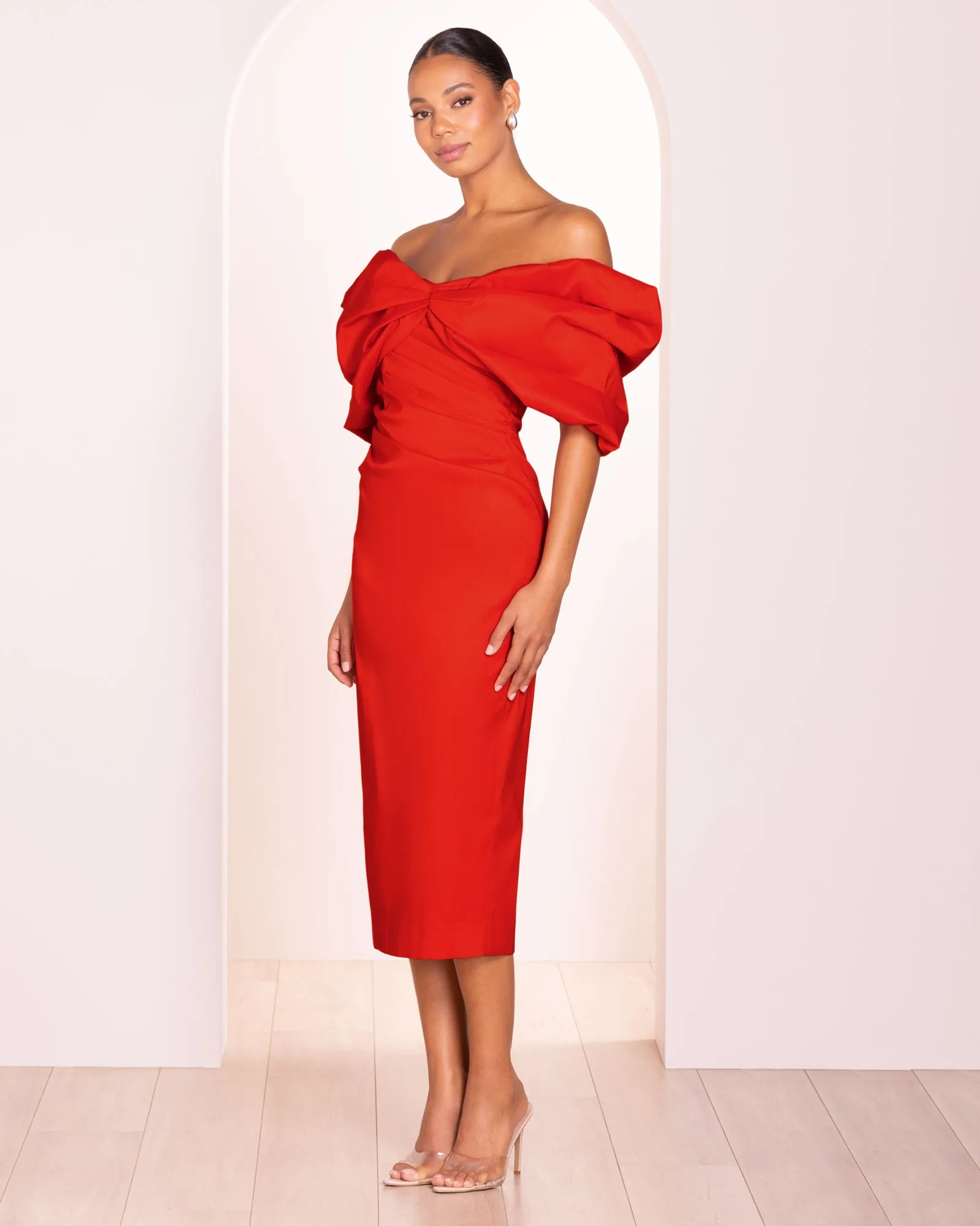 Safina Off Shoulder Midi Dress