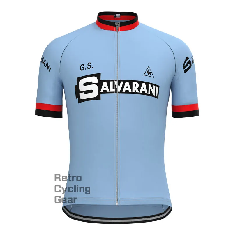 SALVARANI Blue Retro Long Sleeve Cycling Kit