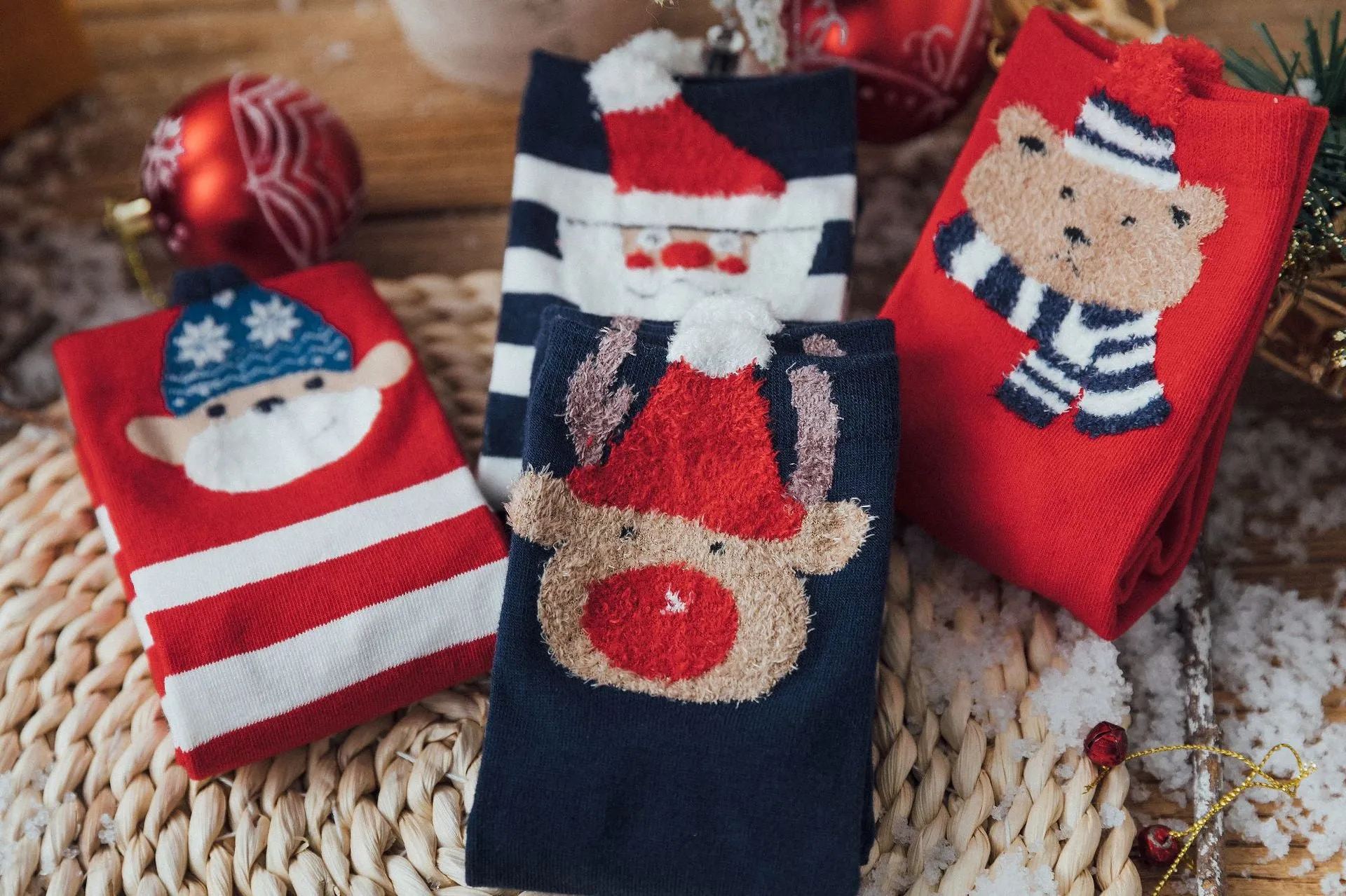 Santa Claus Socks Cotton Socks Christmas Boxed Set