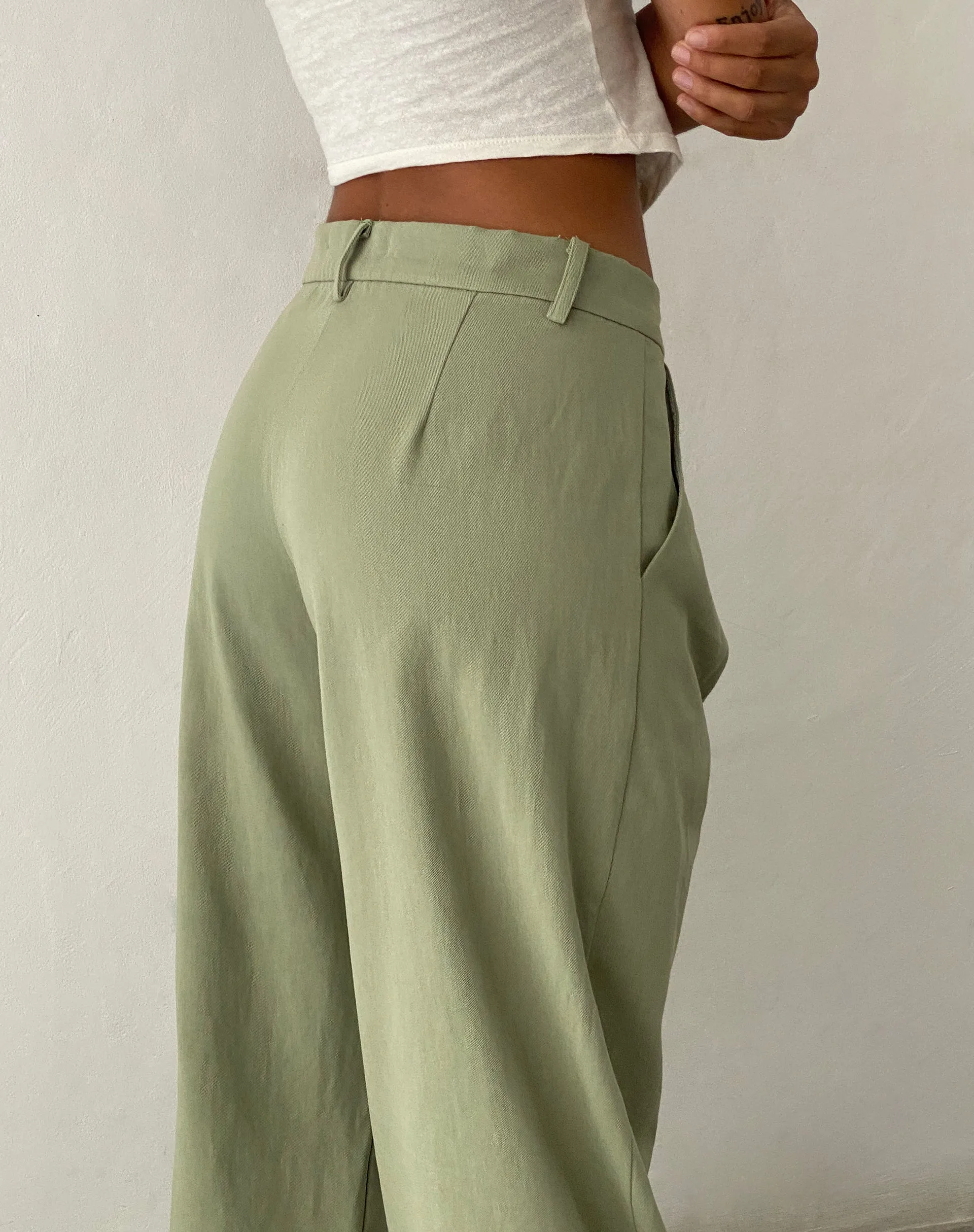 Satria Extra Wide Trouser in Sage