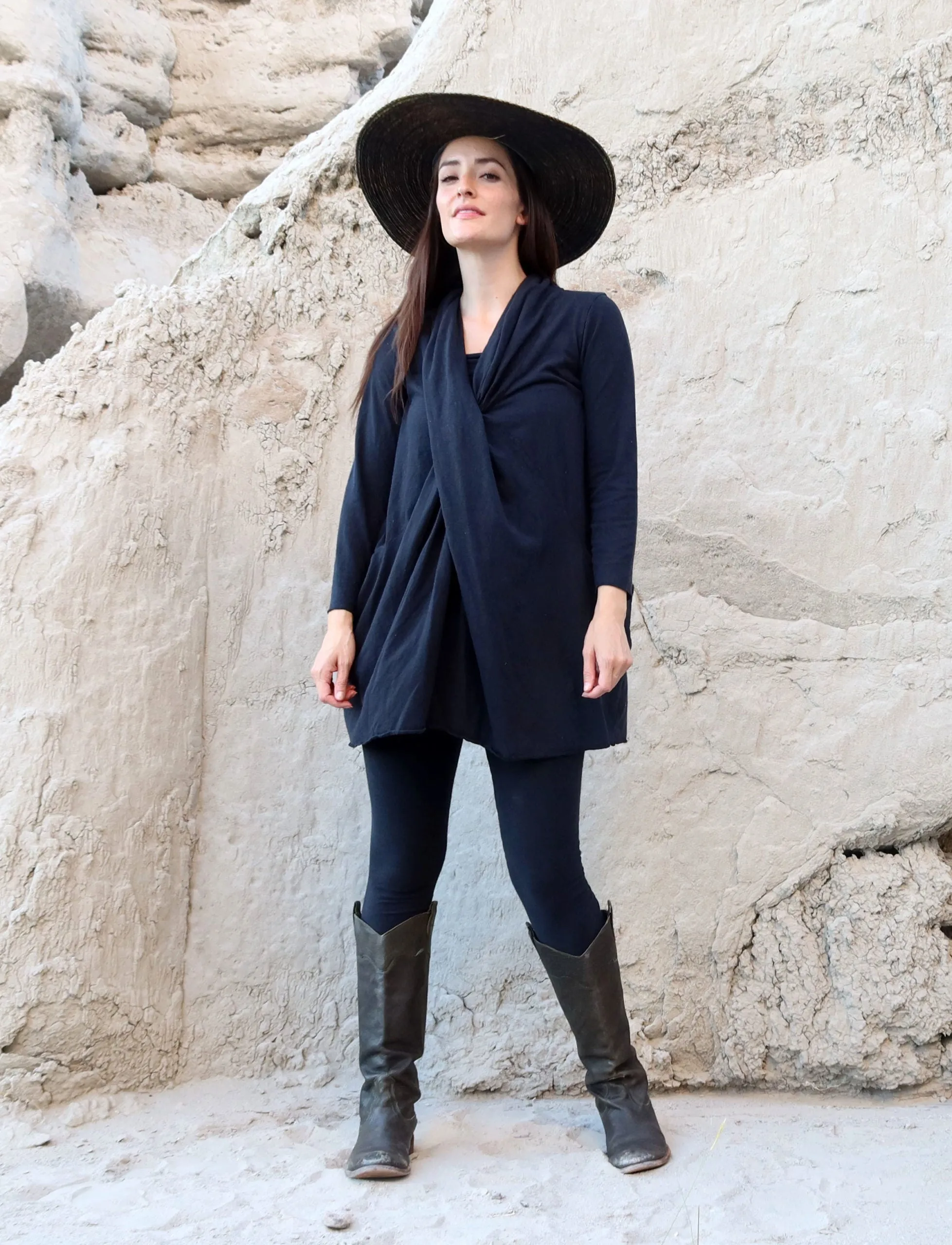 Shawl Collar Origami Tunic