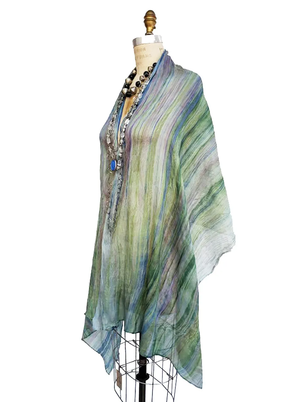 Shawl Hand Painted Silk Watercolor