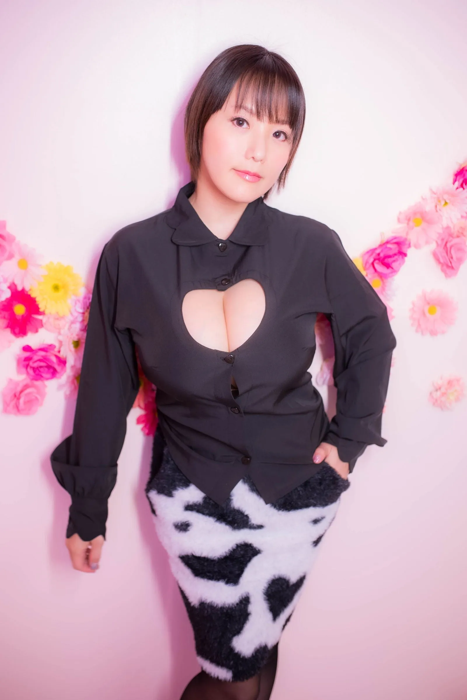 Shibuya's Cow Skirt (Pink)