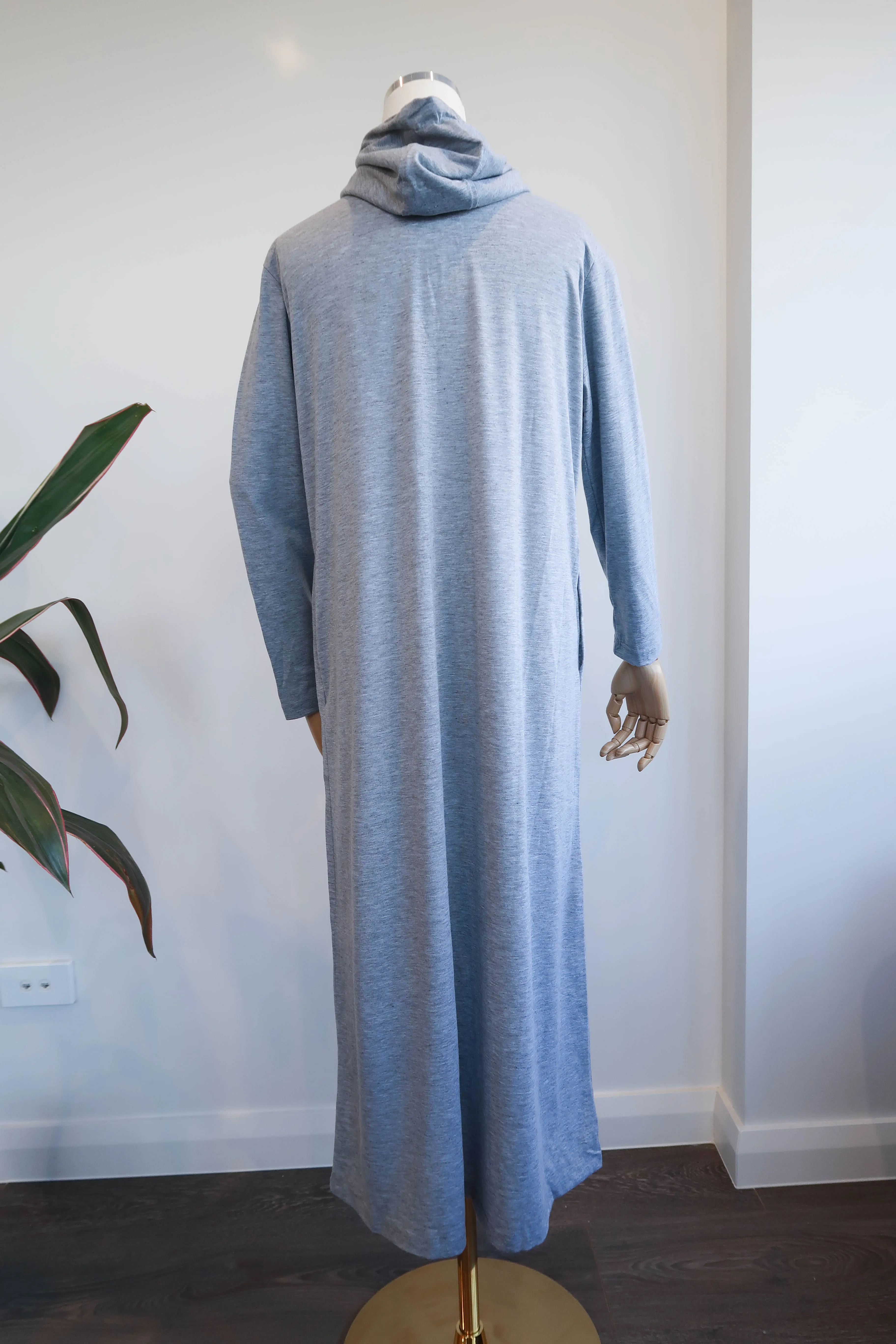 Silk Cotton Lounge Wear- Grey/Navy