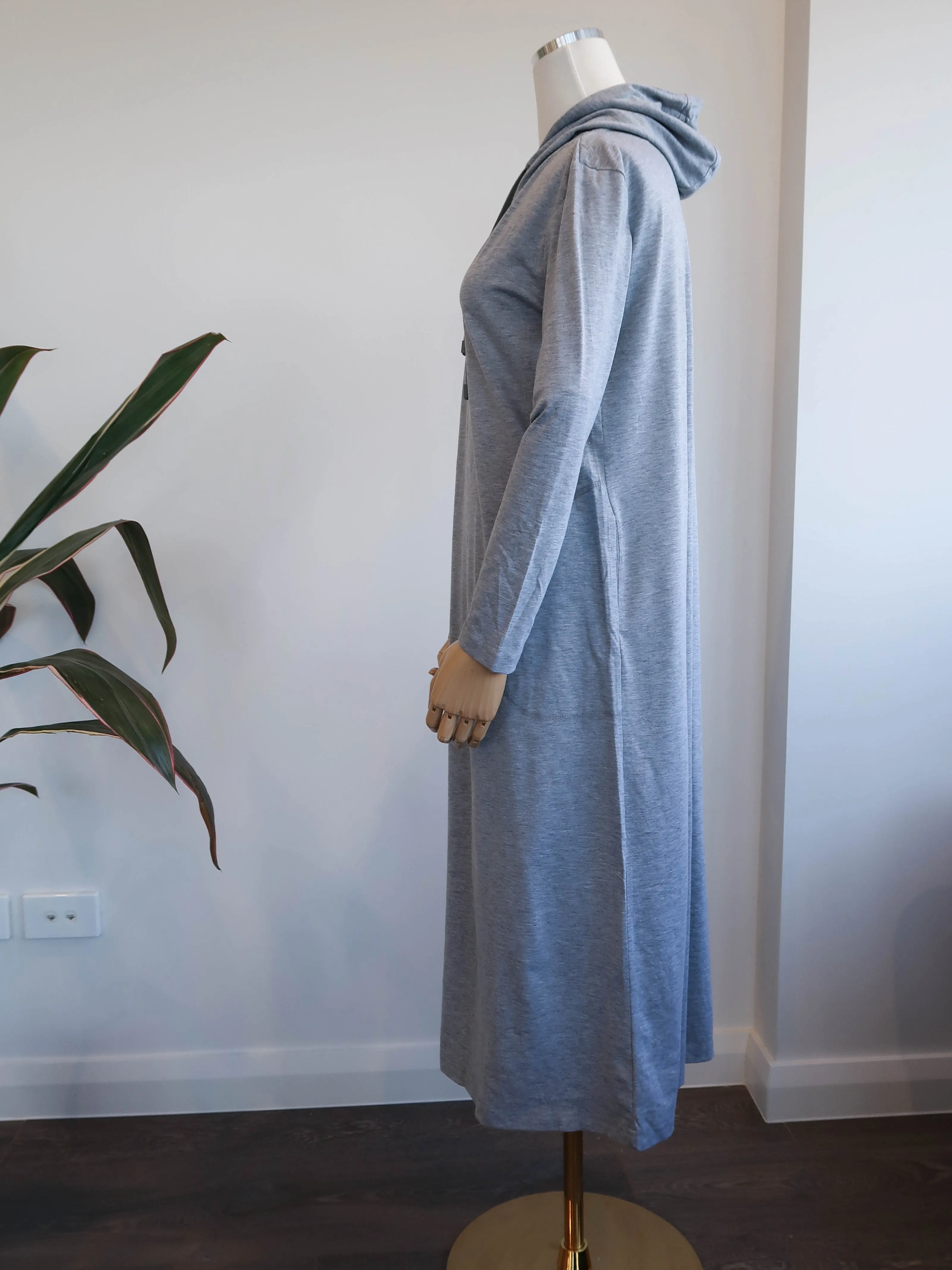 Silk Cotton Lounge Wear- Grey/Navy