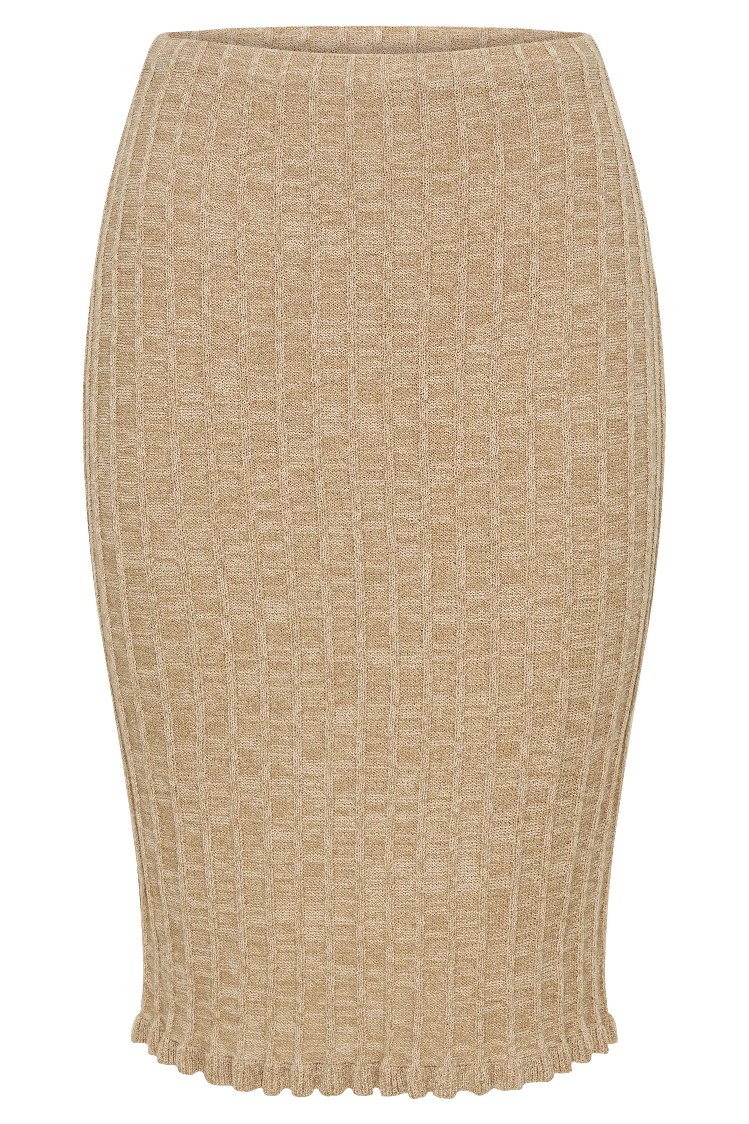 Silvia Knit Midi Skirt - Wheat