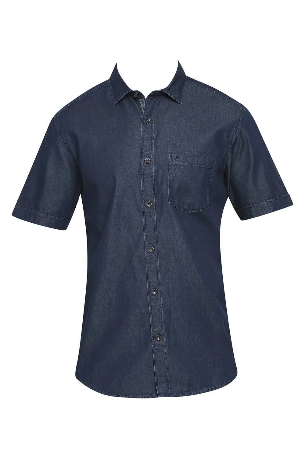 Slim Fit Cotton Halfsleeves Shirt