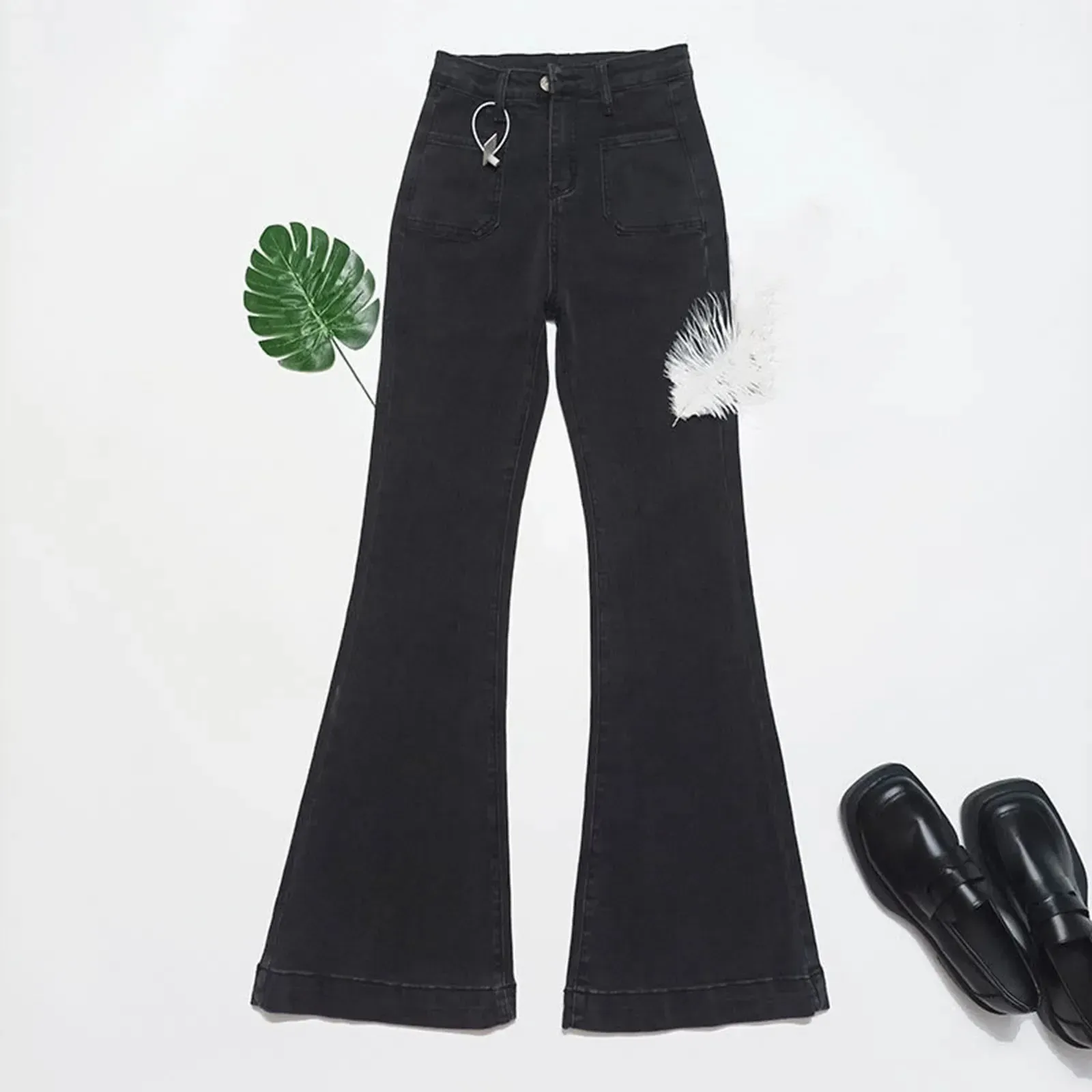 Slim Retro Hip High Flare Small Women's Sexy Pants