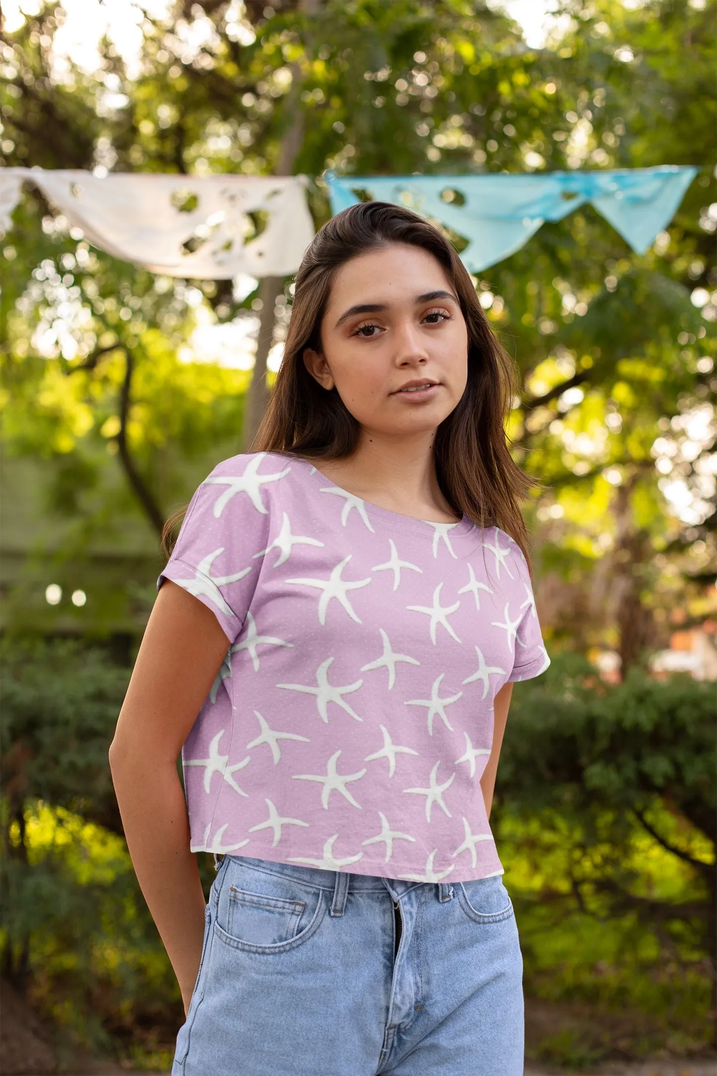 Stay Cool and Stylish: Summer Pink Crop Tees for Women - Trendy, Casual, and Comfortable!