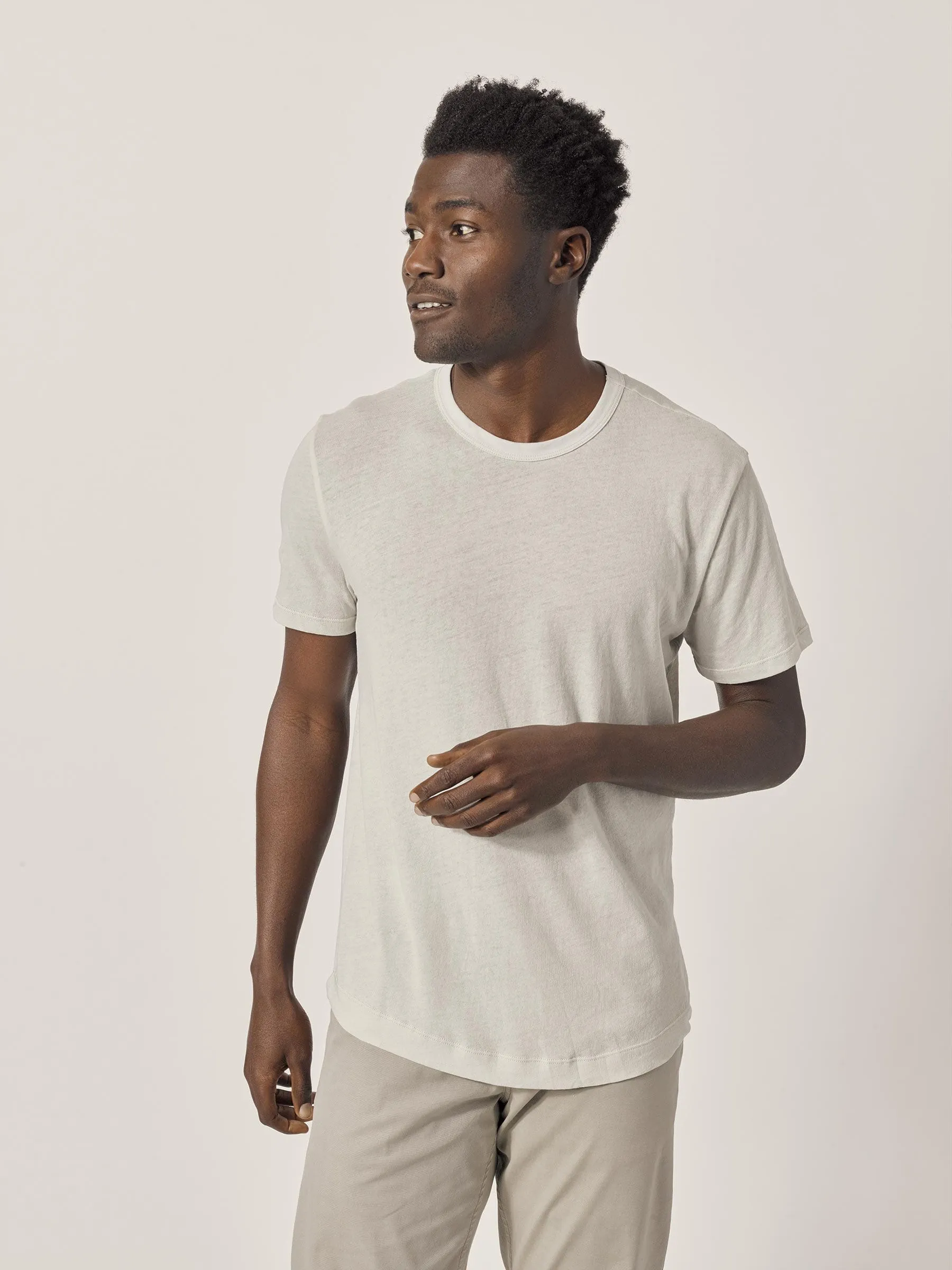 Stone Costa Curved Hem Tee