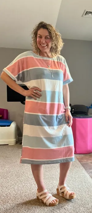 Striped shirt dress