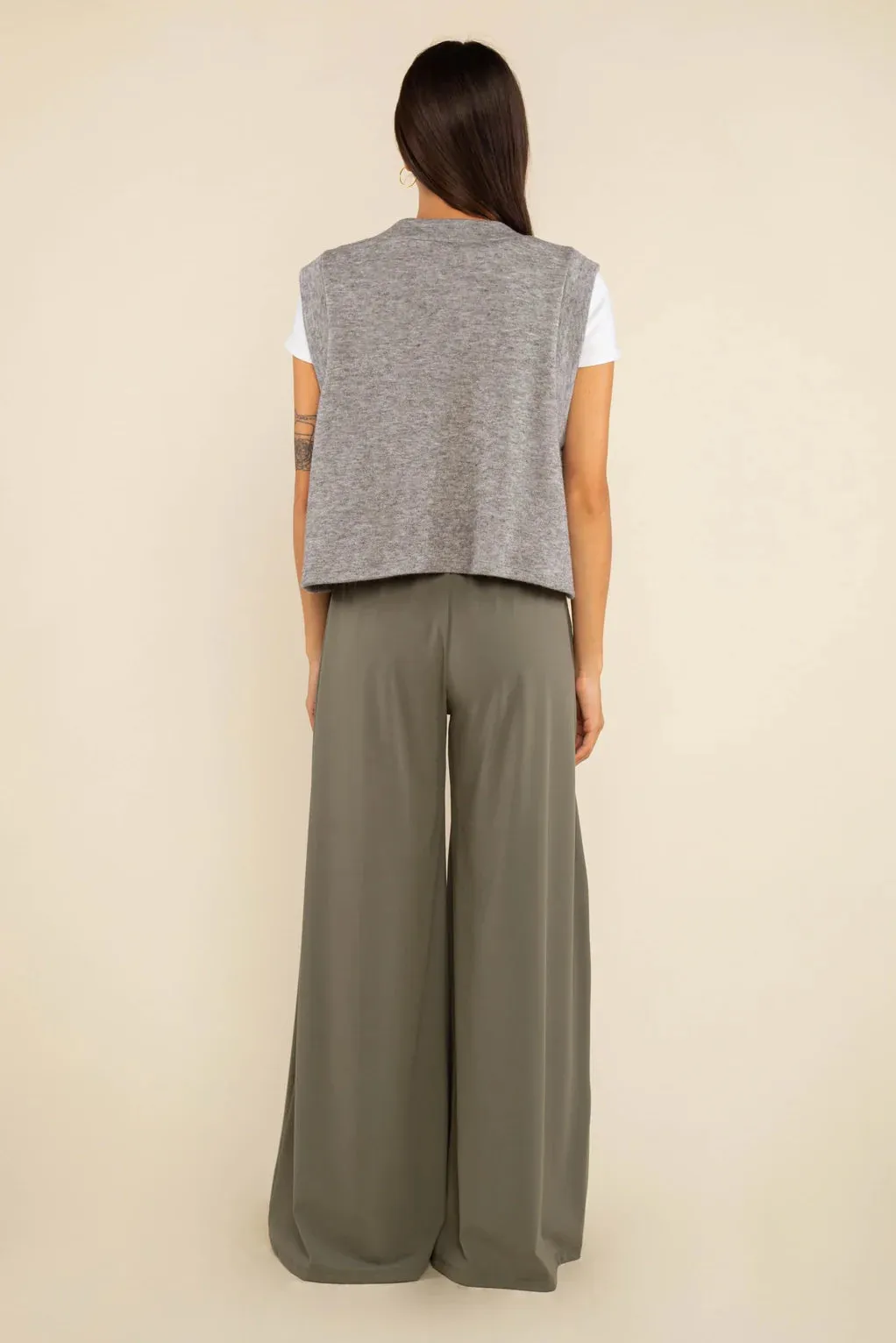 The Georgia Wide Leg Pant by NLT - Sage - PLUS