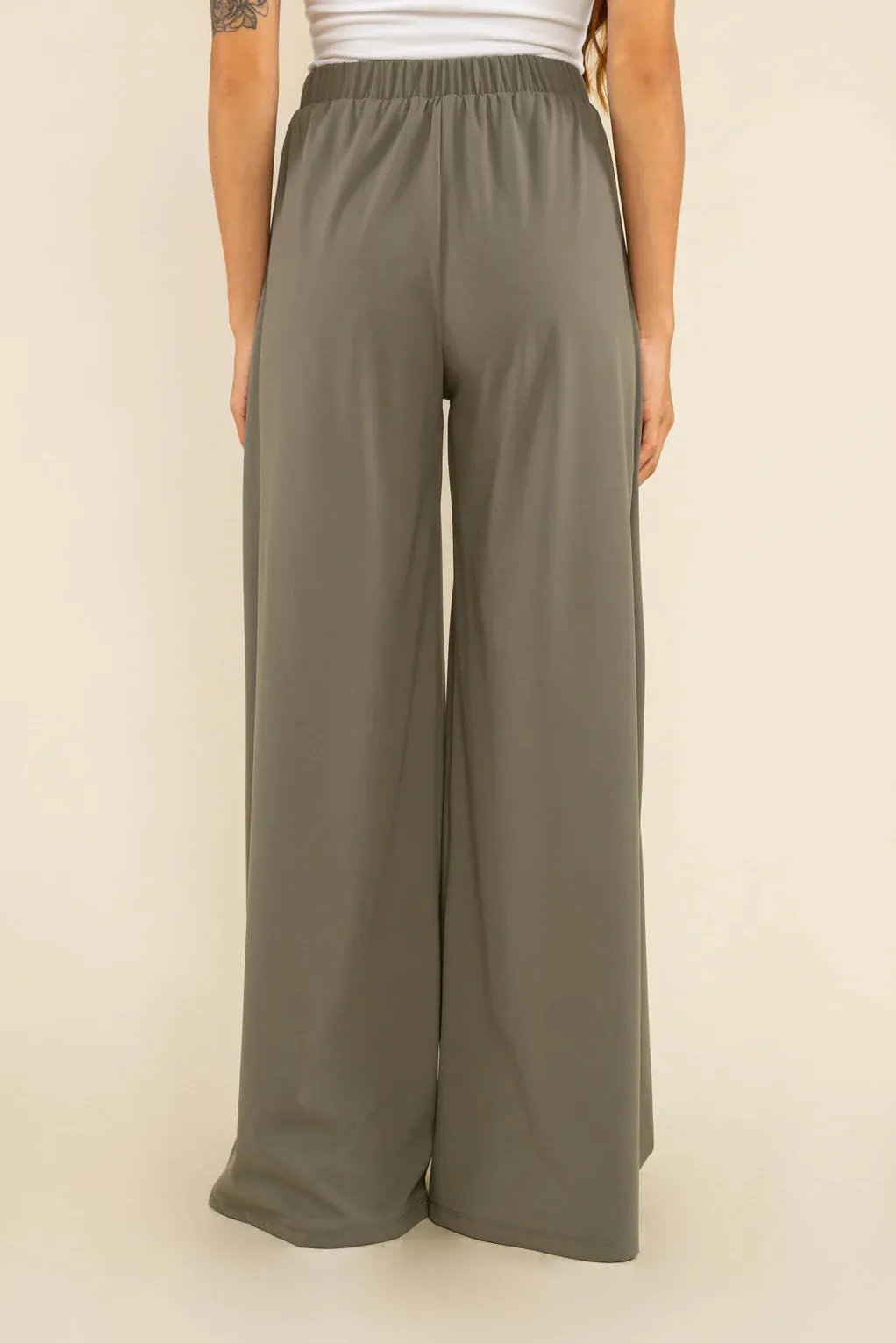 The Georgia Wide Leg Pant by NLT - Sage - PLUS