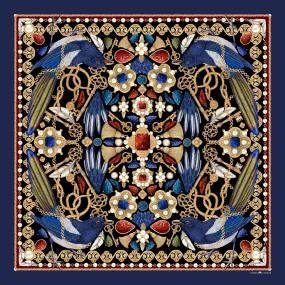 The Medieval Magpie Silk Scarf | 90x90cm