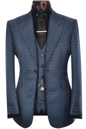 The Wilkinson Blue Hexagon Pattern Suit