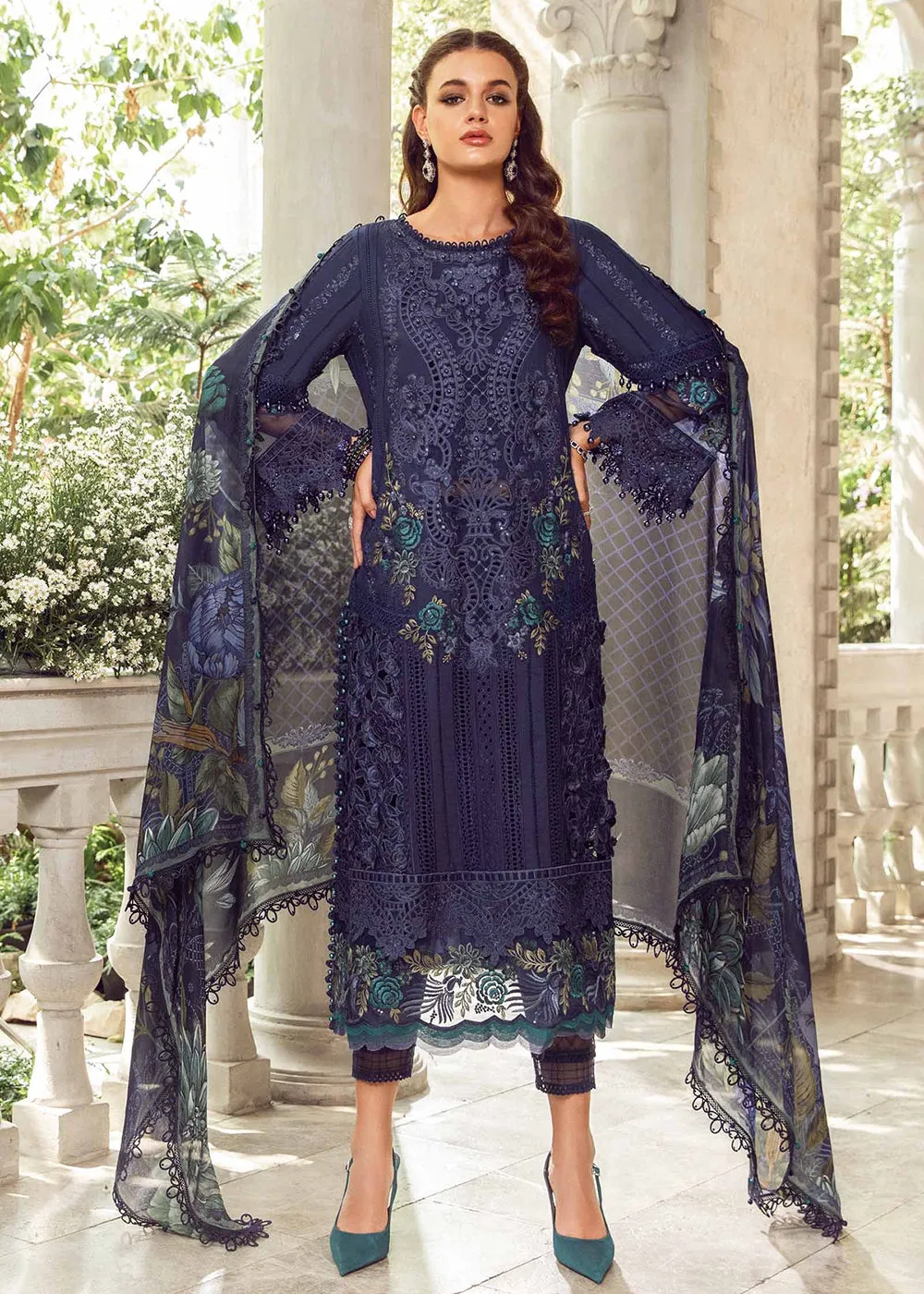 Unstitched Luxury Lawn Eid 2 Edition '24 by Maria B | EL-24-09