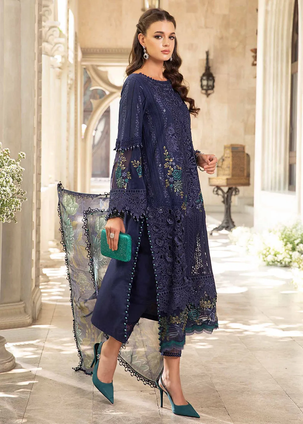 Unstitched Luxury Lawn Eid 2 Edition '24 by Maria B | EL-24-09