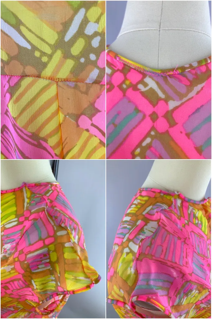 Vintage Neon Pauline Trigere Jumpsuit