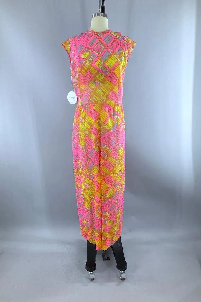 Vintage Neon Pauline Trigere Jumpsuit