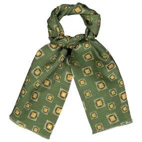 Vintage silk tie scarf light green