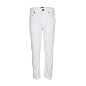 WHITE BASIC SLIM FIT SERGE TROUSER