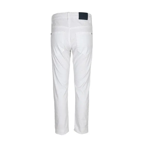 WHITE BASIC SLIM FIT SERGE TROUSER