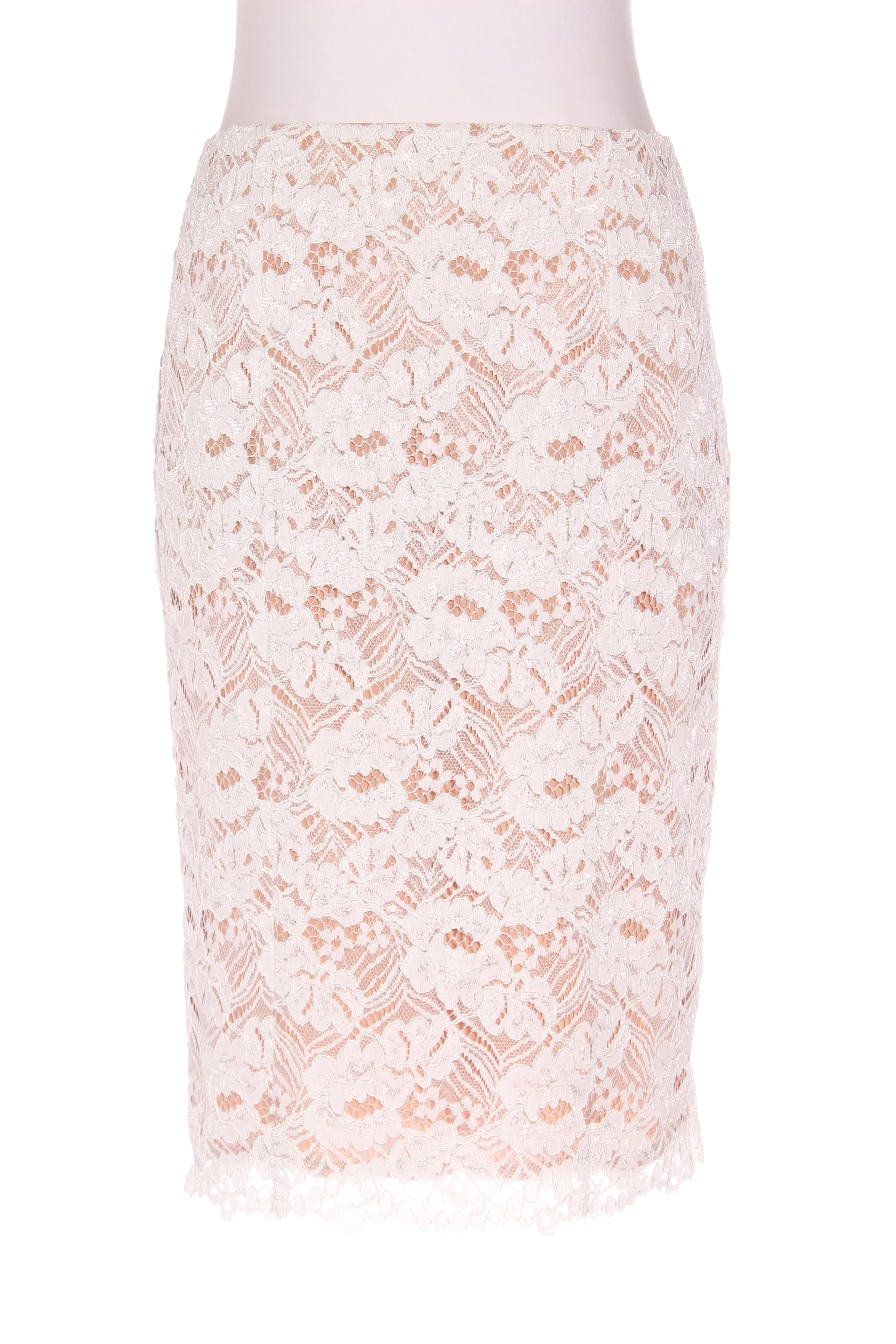 WITCHERY - Nude lace pencil skirt! 10