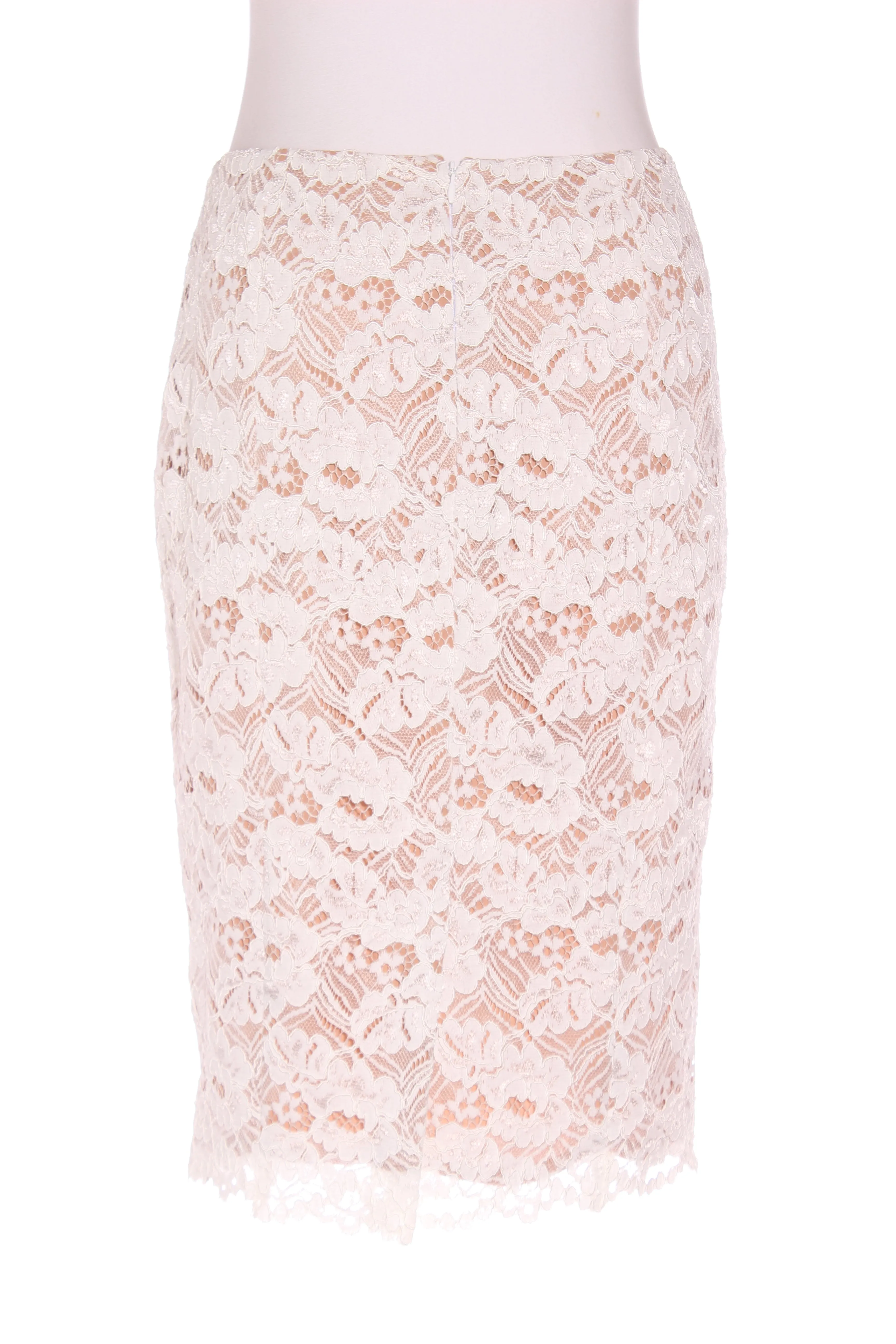 WITCHERY - Nude lace pencil skirt! 10