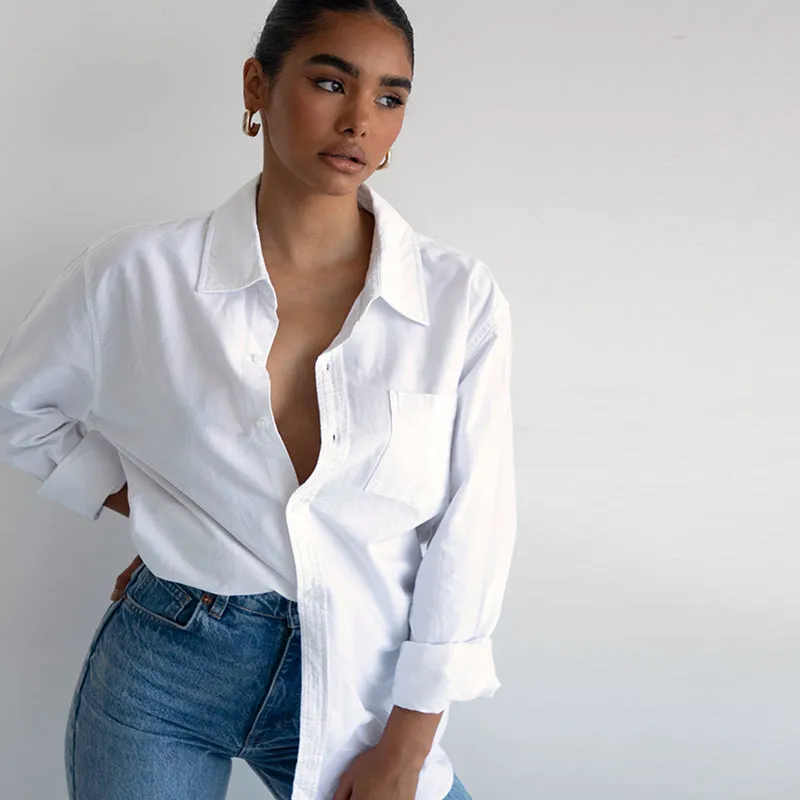 Women White Dress Shirt