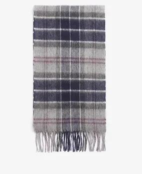 Wool Cashmere Tartan Scarf - Black Slate Tartan